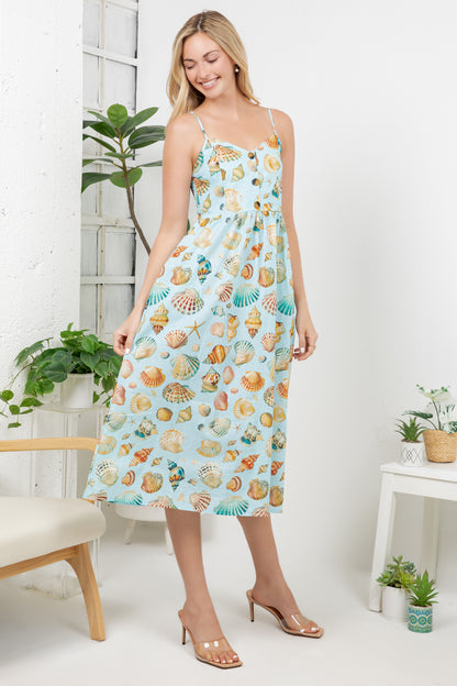 Sea Shell Print Cami Dress