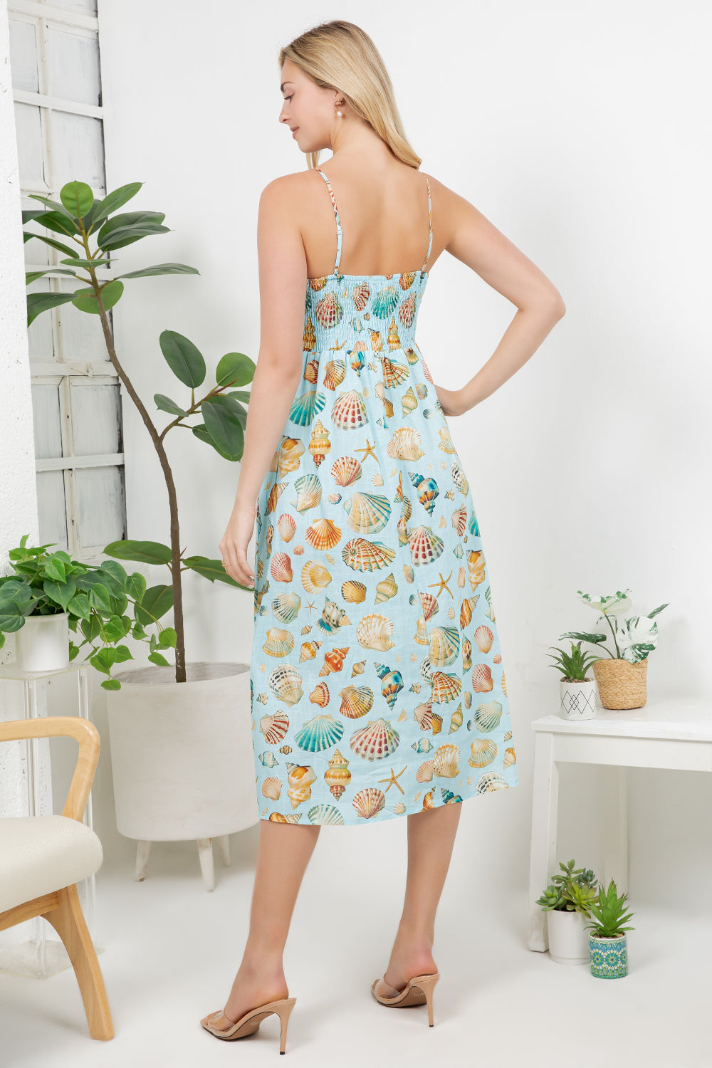 Sea Shell Print Cami Dress