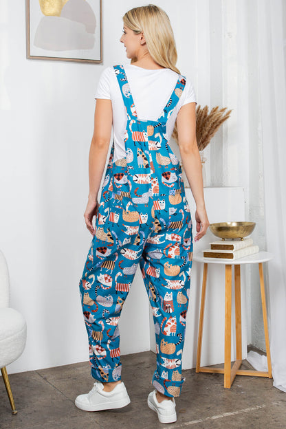 Cat print Overall