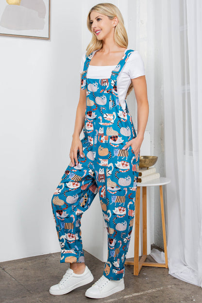 Cat print Overall