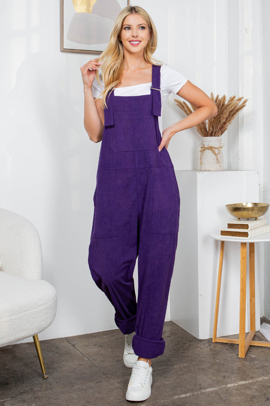 Purple Corduroy Overall