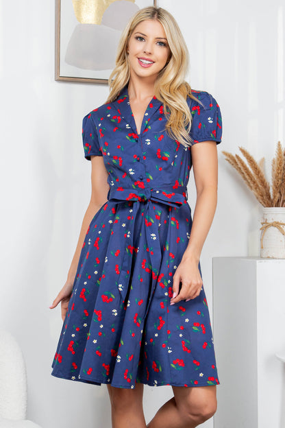 Cherry Cherry Retro Cotton Dress