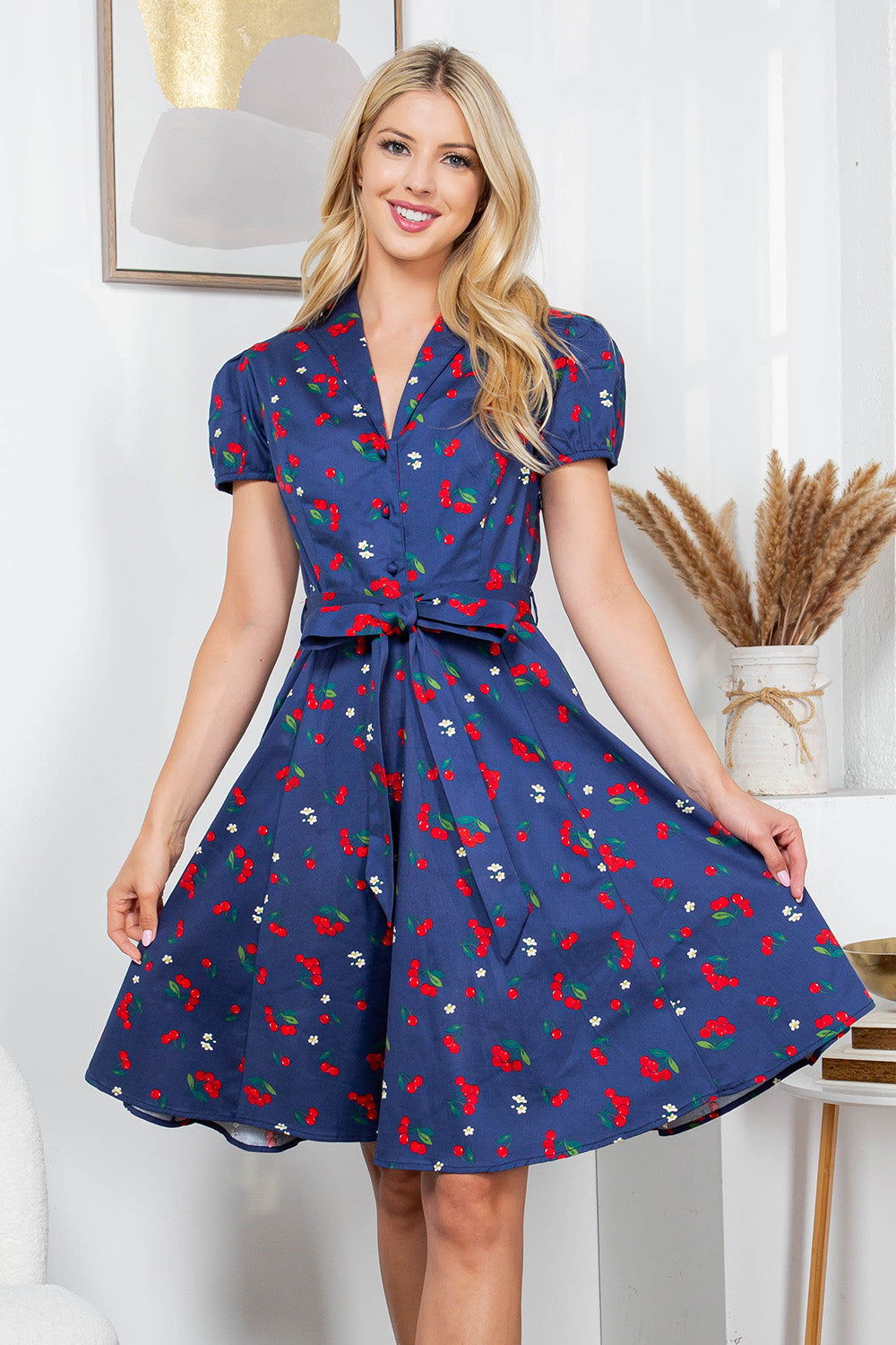 Cherry Cherry Retro Cotton Dress