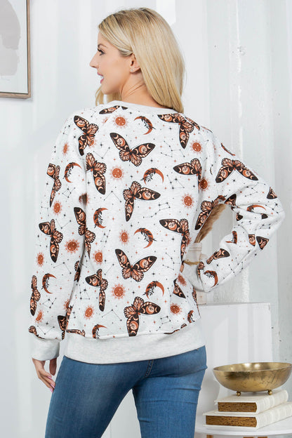 Bohemian Butterfly Fleece Sweatshirt