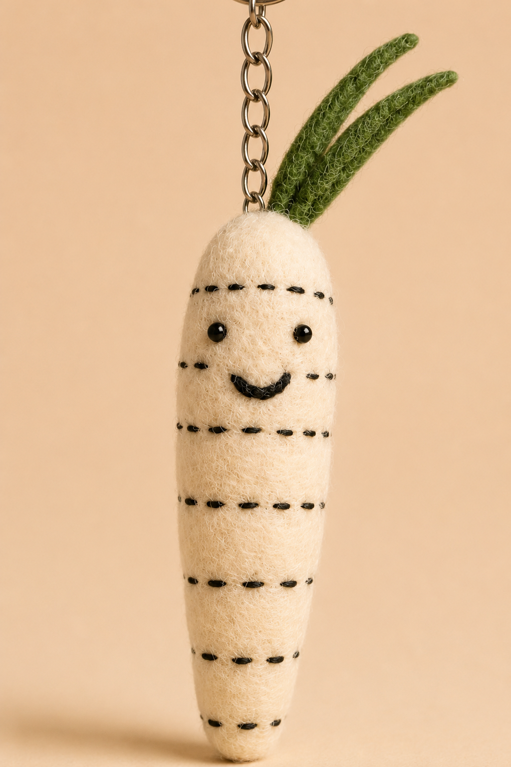 Nepalese Handmade Felt Keychain | Eco-Friendly Wool Accents - Raddish