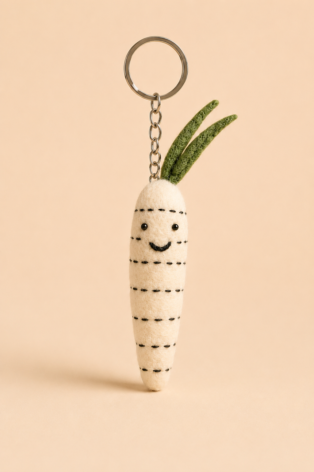 Nepalese Handmade Felt Keychain | Eco-Friendly Wool Accents - Raddish