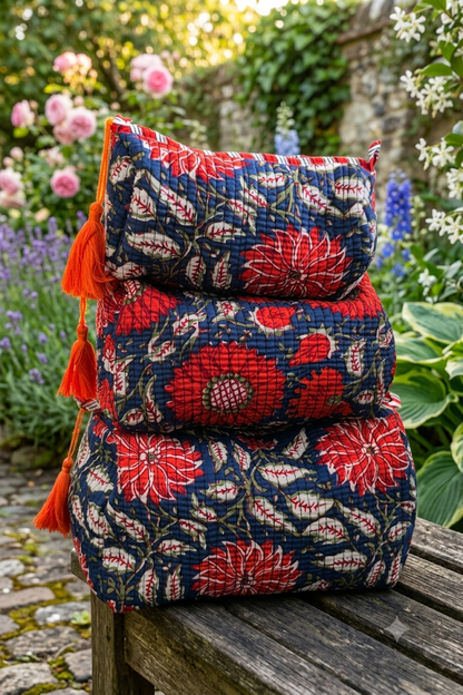 Quilted Makeup/Toiletry Bag