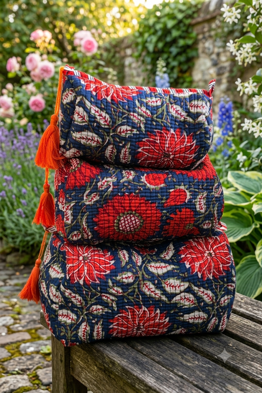 Quilted Makeup/Toiletry Bag
