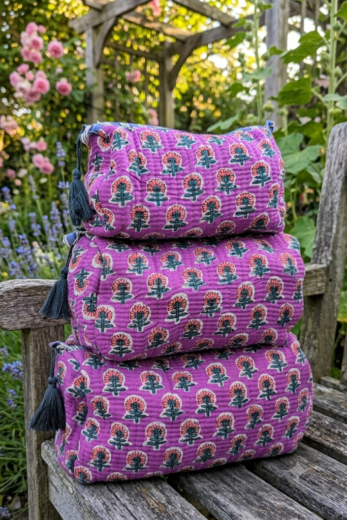 Quilted Makeup/Toiletry Bag