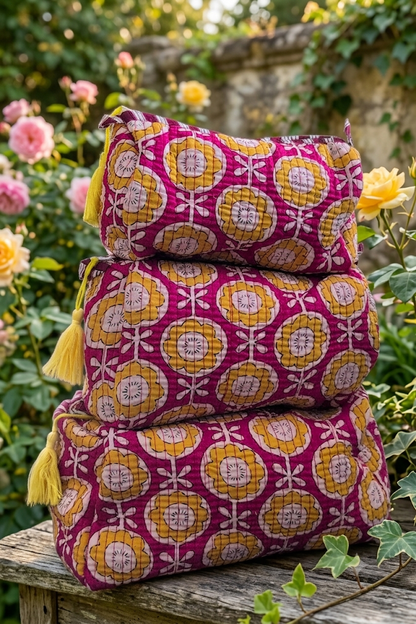 Quilted Makeup/Toiletry Bag