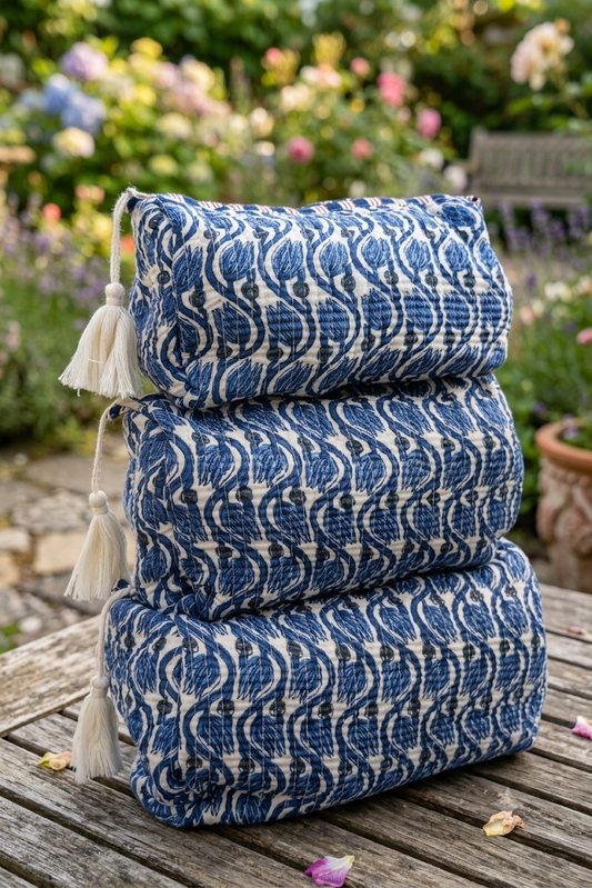 Quilted Makeup/Toiletry Bag