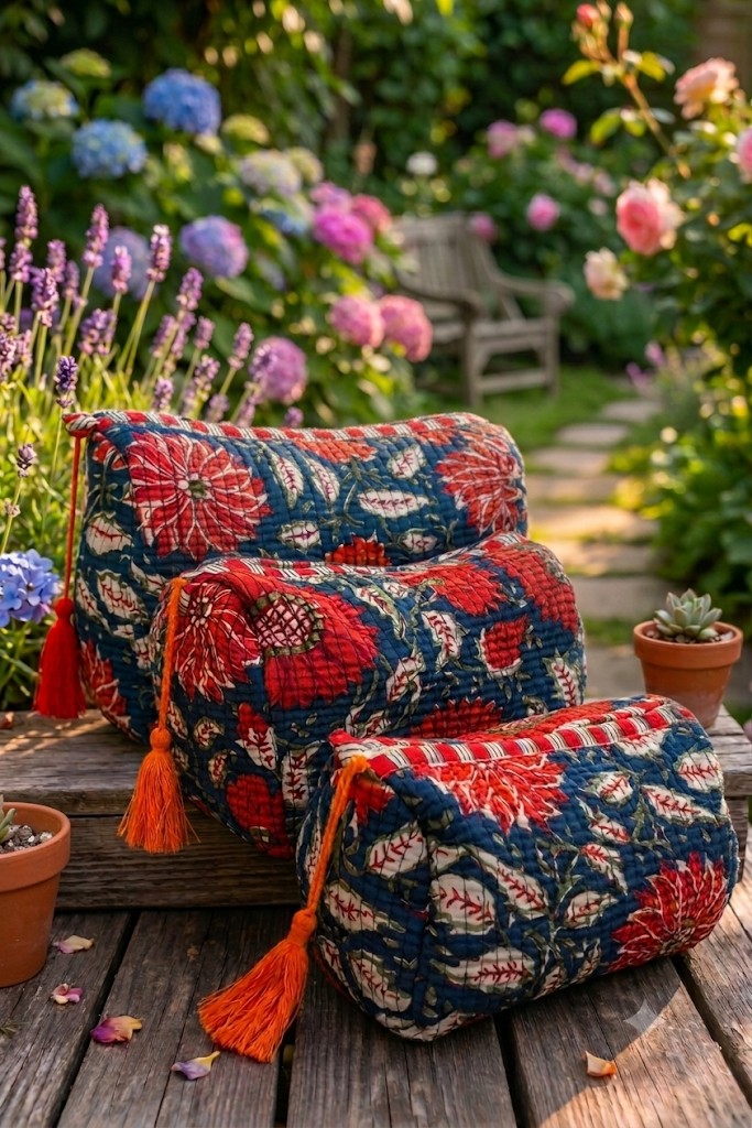 Quilted Makeup/Toiletry Bag